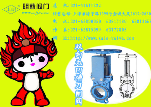 双向密封无凹槽刀闸阀